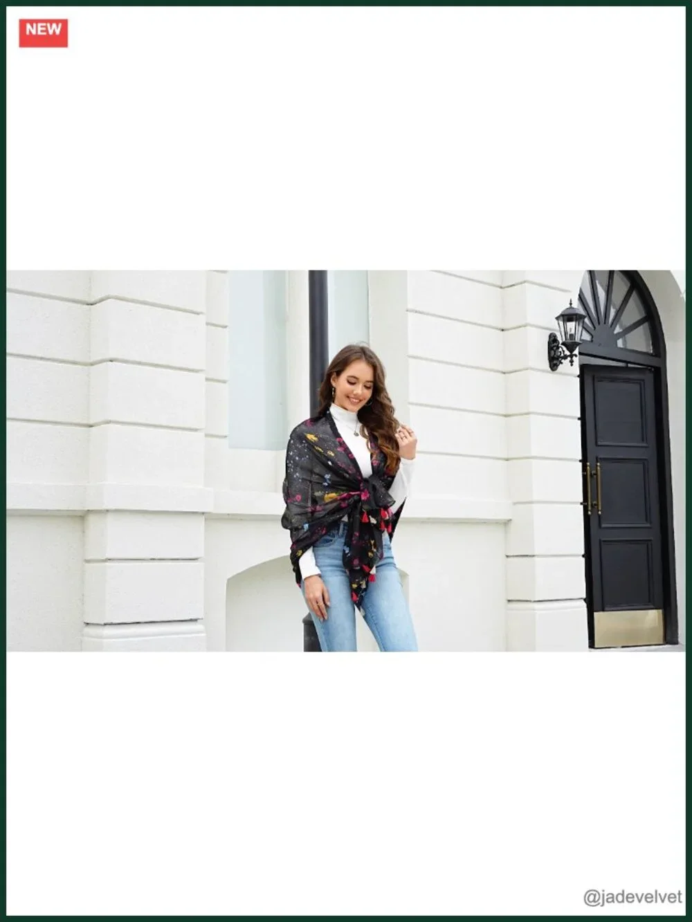 Large Lightweight Boho Scarf for Women 70x35 Shawl Wrap Travel Sun Protection